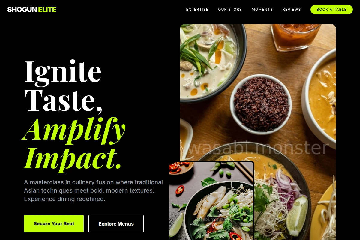 Gourmet Asian Fusion Food